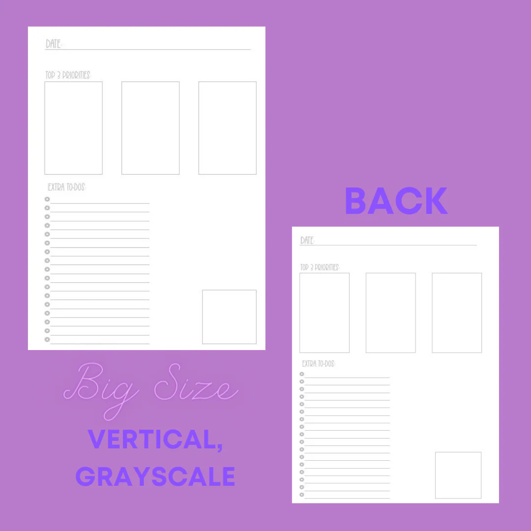 BIG Daily Sheet Printable (Vertical) - Image 3
