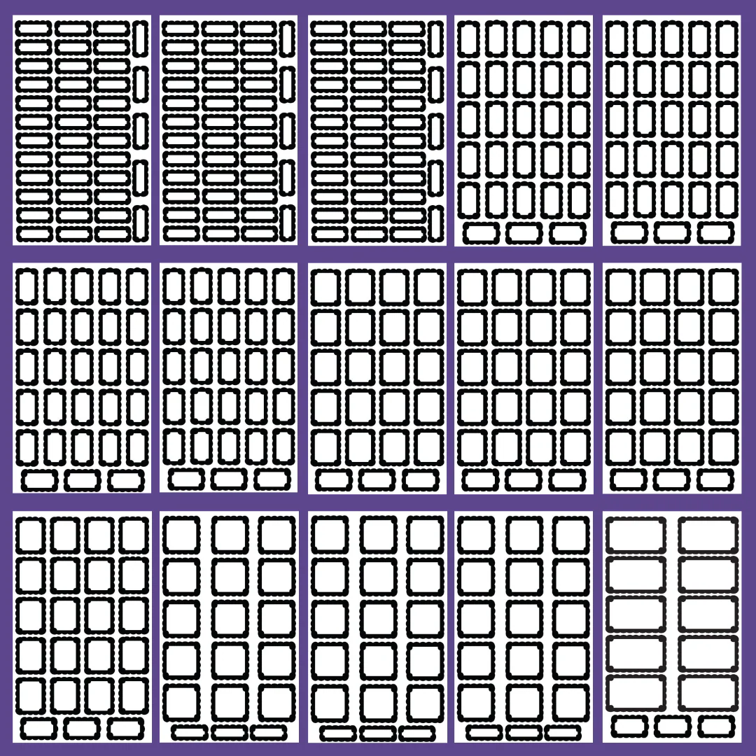 Black Scalloped Boxes Sticker Book - Image 2