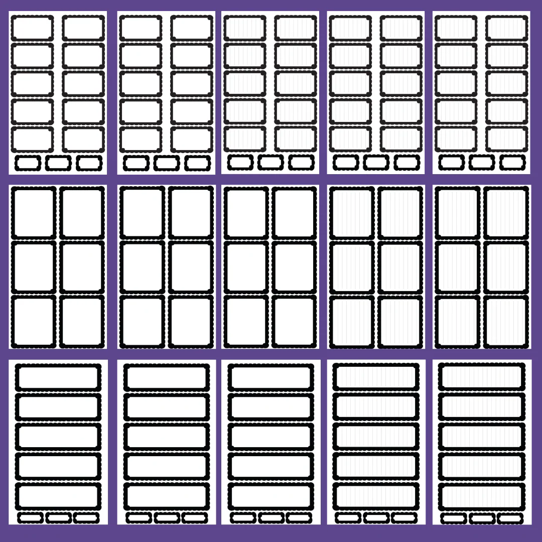 Black Scalloped Boxes Sticker Book - Image 3