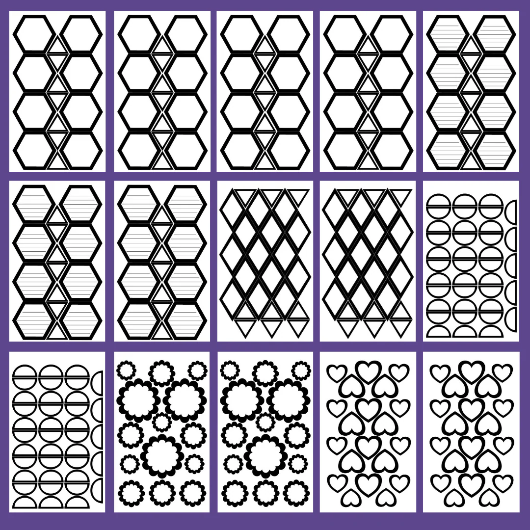 Black Shapes Sticker Book - Image 3