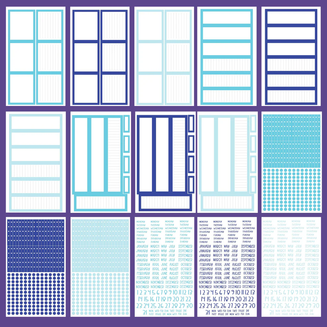 Blue Boxes & More Sticker Book - Image 3