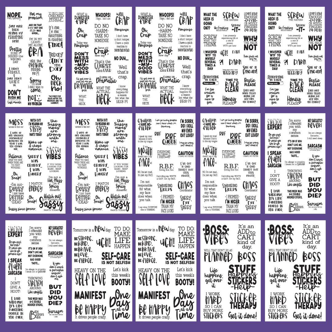 Censored Quotes Sticker Book - Image 3