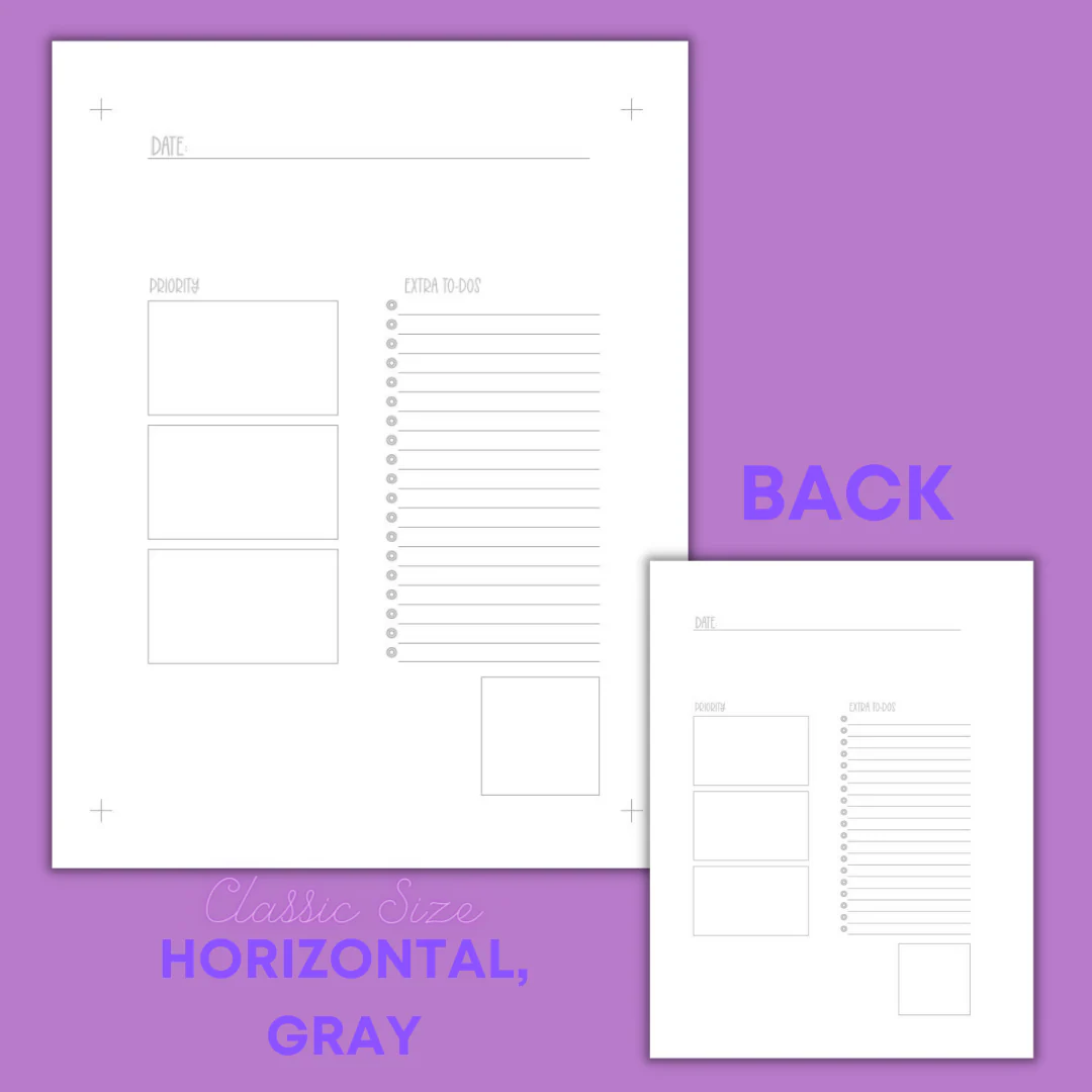 Daily Sheet Printable (Horizontal) - Image 3