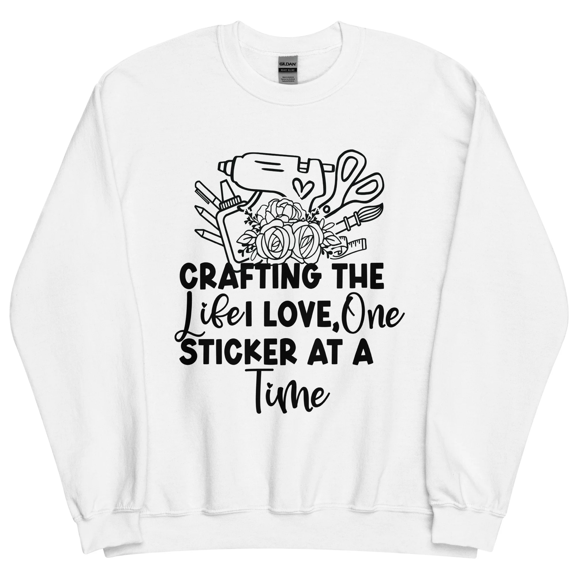 Crafting a Life (Black)-Unisex Sweatshirt - Image 2