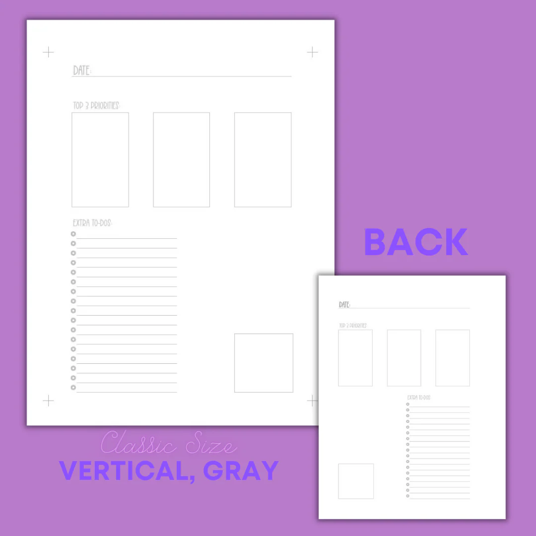 Daily Sheet Printable (Vertical) - Image 3
