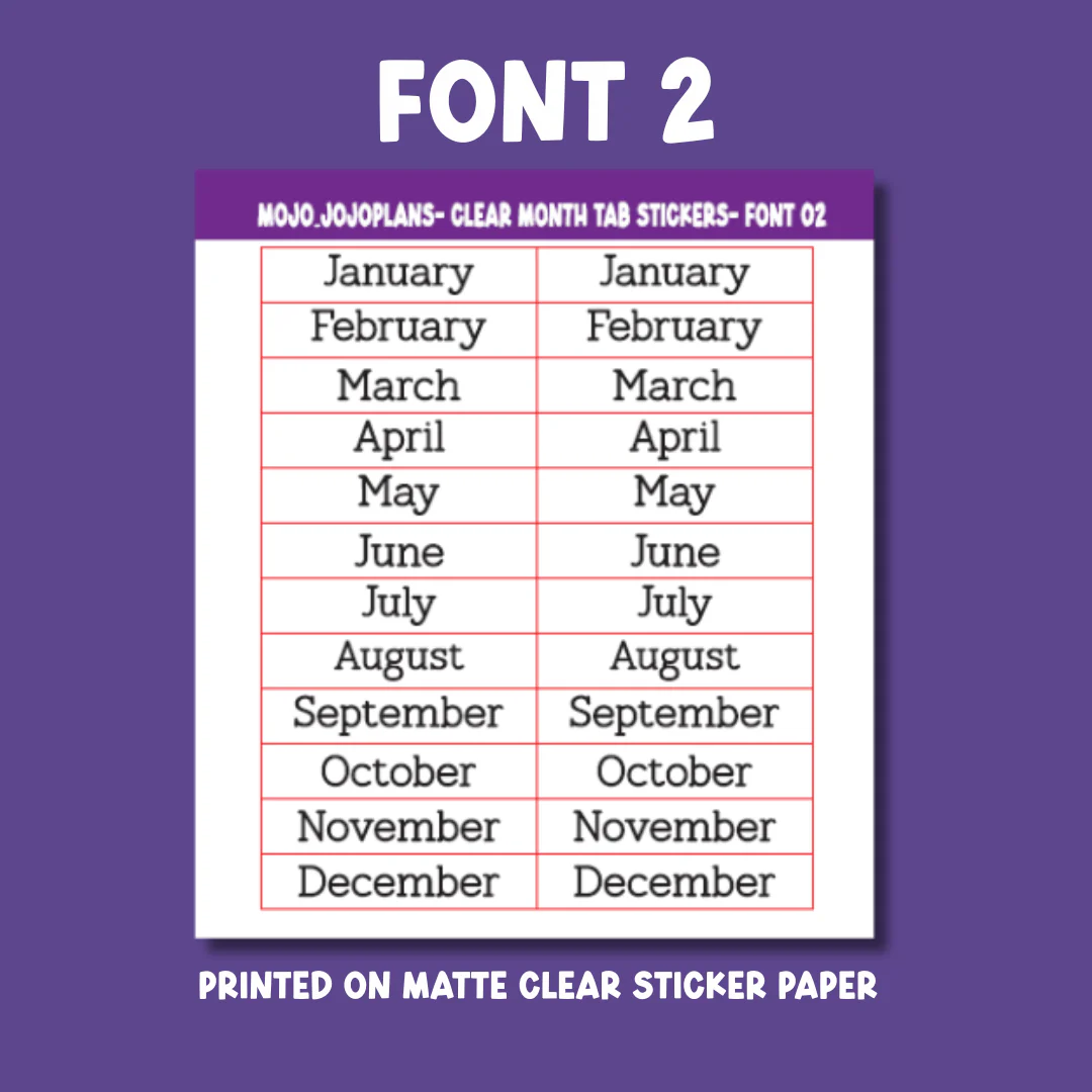 Date the Dates Month Tab Sticker Sheet - Image 3