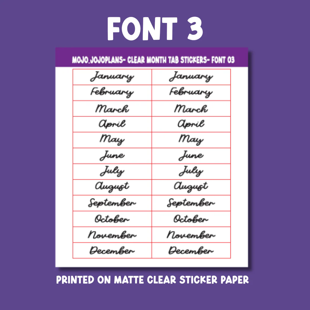 Date the Dates Month Tab Sticker Sheet - Image 4