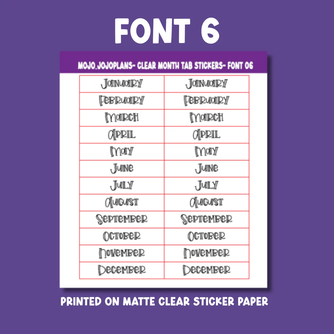 Date the Dates Month Tab Sticker Sheet - Image 7