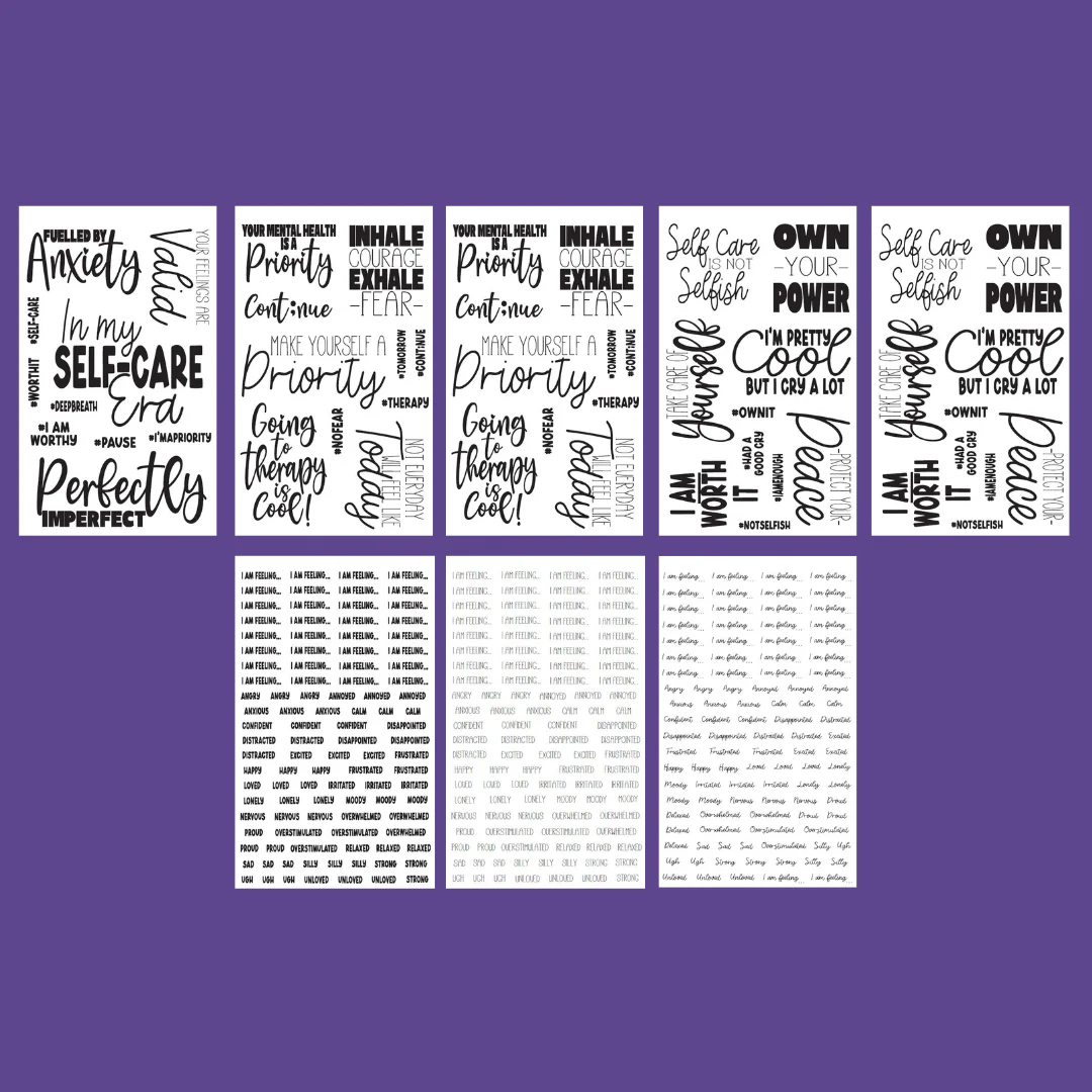 I Am Perfectly Imperfect (Mental Health) Quotes Sticker Book - Image 3