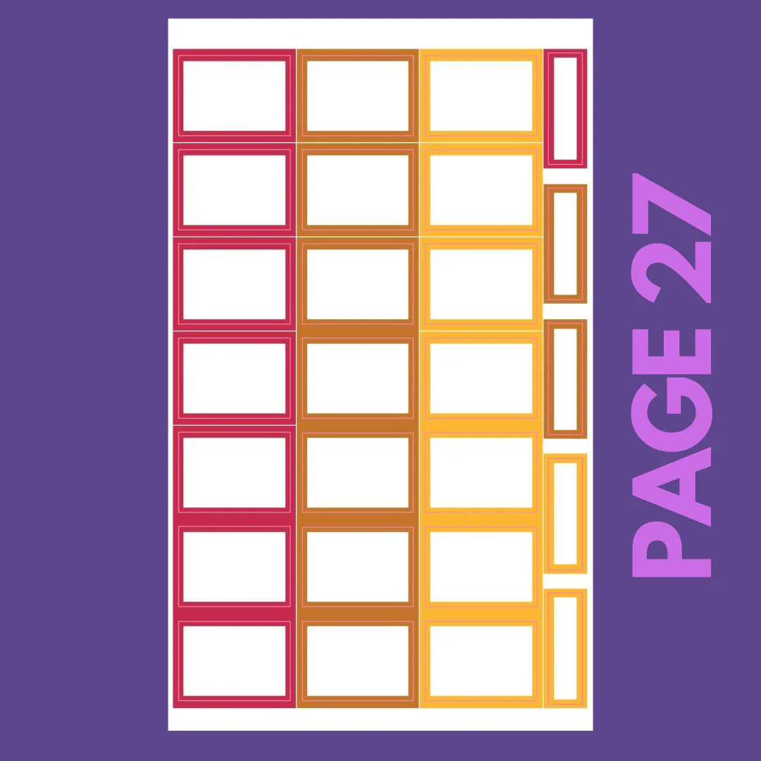 INDIVIDUAL SHEETS Jewel Tone Monthly Boxes - Image 28