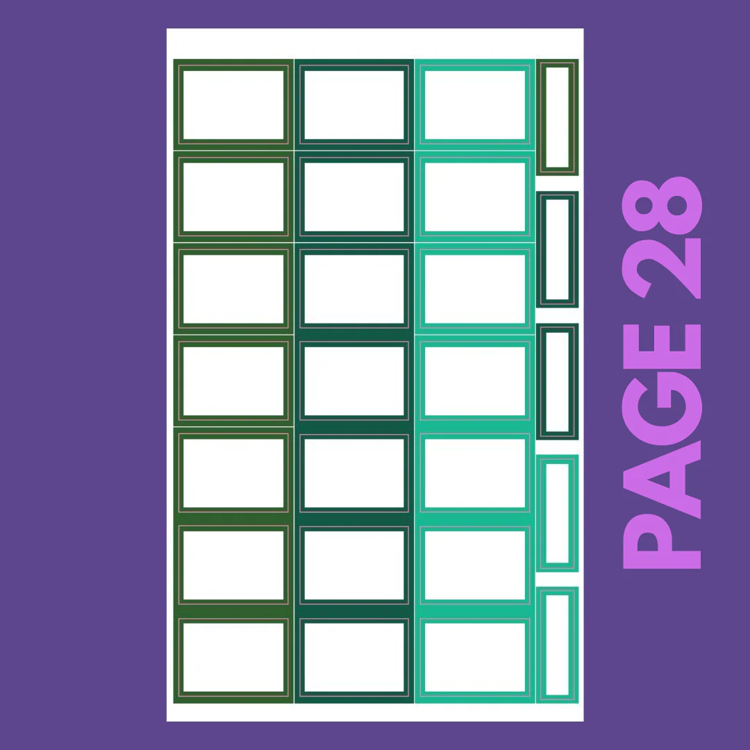 INDIVIDUAL SHEETS Jewel Tone Monthly Boxes - Image 29