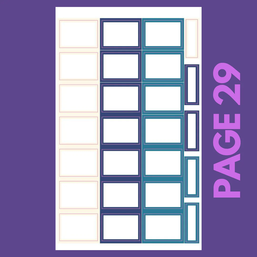 INDIVIDUAL SHEETS Jewel Tone Monthly Boxes - Image 30