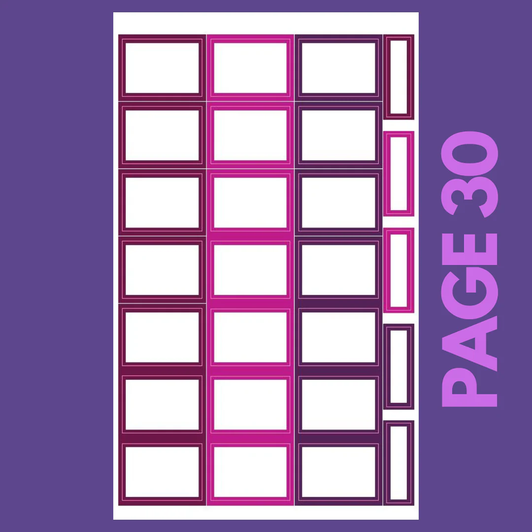 INDIVIDUAL SHEETS Jewel Tone Monthly Boxes - Image 31