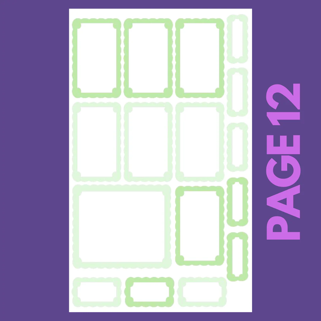 INDIVIDUAL SHEETS Pastel Scalloped Boxes - Image 13