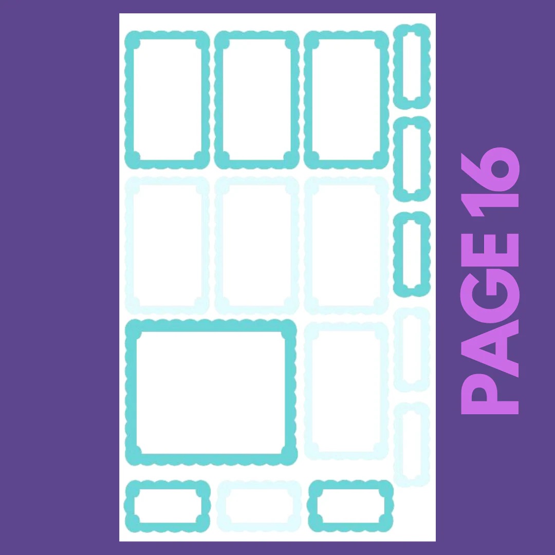 INDIVIDUAL SHEETS Pastel Scalloped Boxes - Image 17