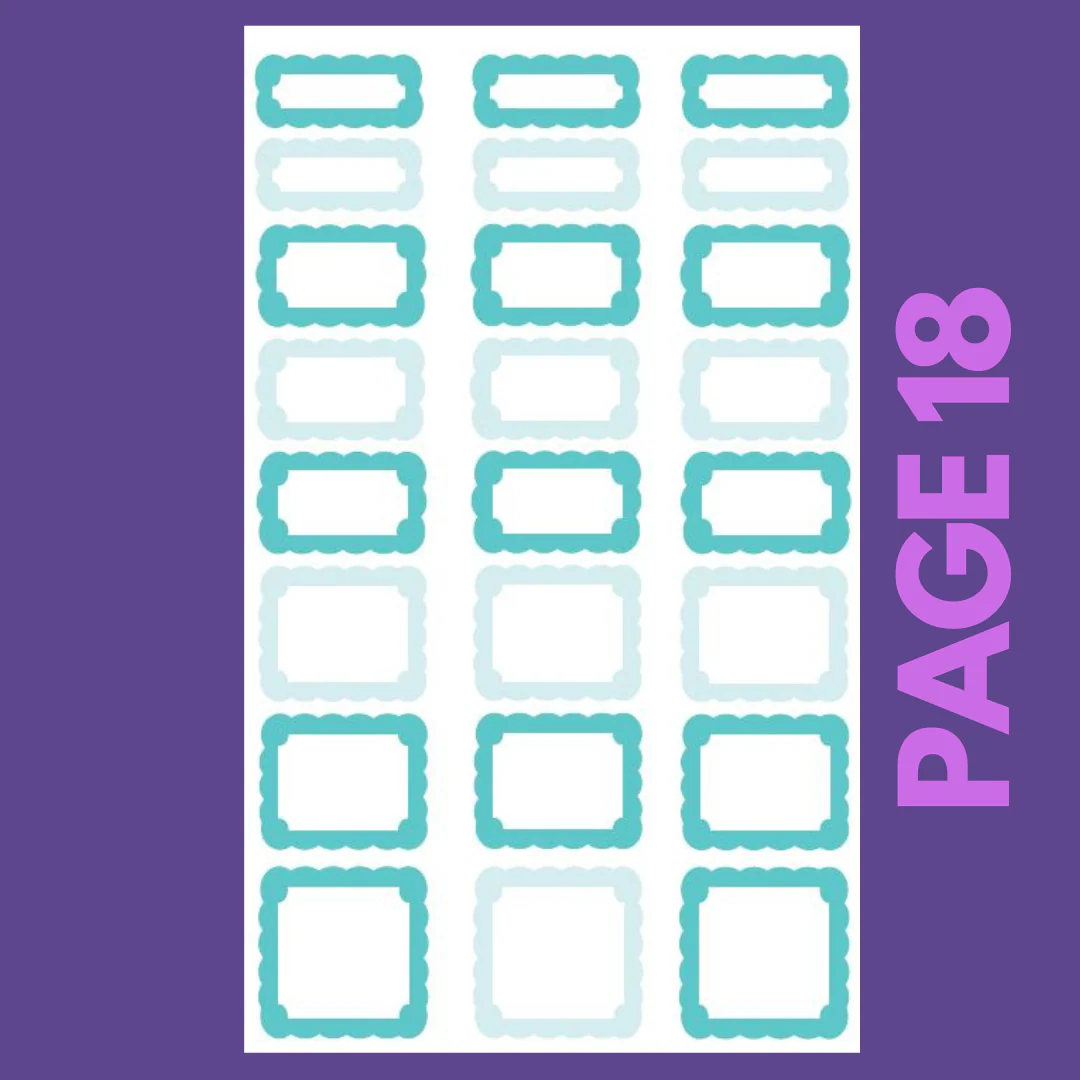 INDIVIDUAL SHEETS Pastel Scalloped Boxes - Image 19