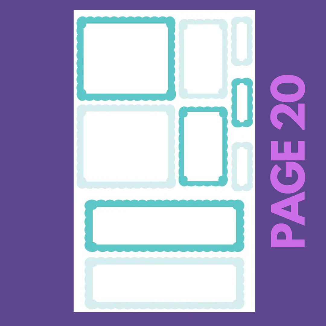 INDIVIDUAL SHEETS Pastel Scalloped Boxes - Image 21
