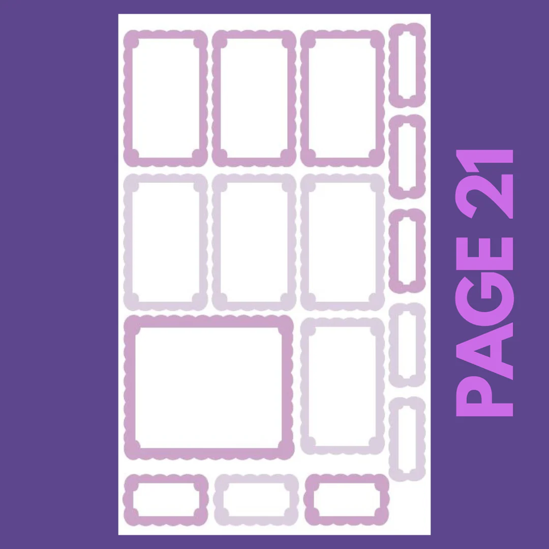 INDIVIDUAL SHEETS Pastel Scalloped Boxes - Image 22