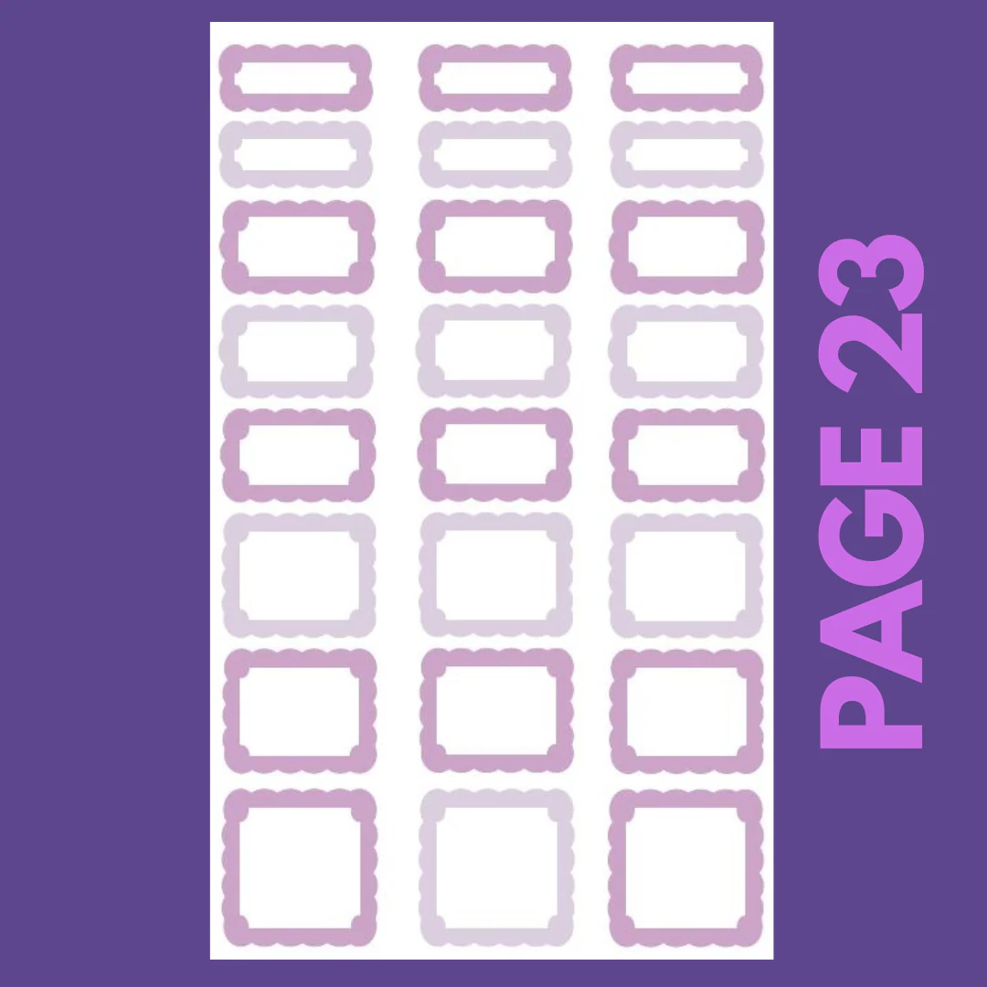 INDIVIDUAL SHEETS Pastel Scalloped Boxes - Image 24