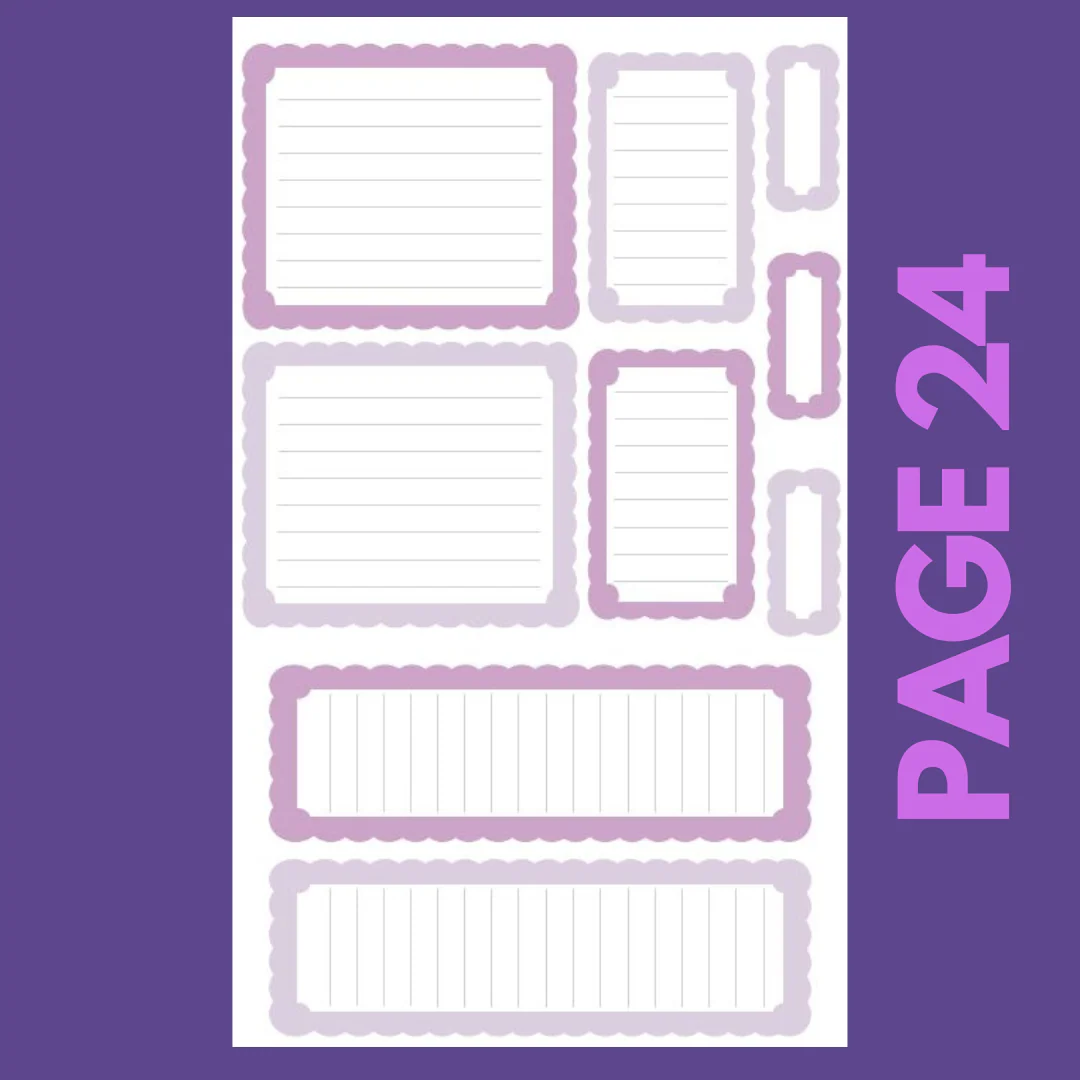 INDIVIDUAL SHEETS Pastel Scalloped Boxes - Image 25