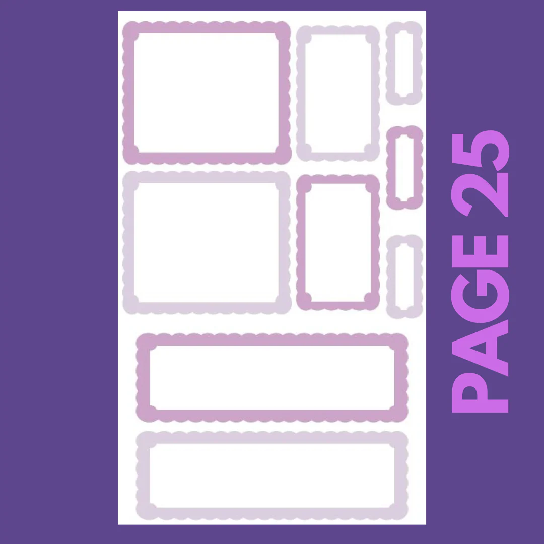 INDIVIDUAL SHEETS Pastel Scalloped Boxes - Image 26