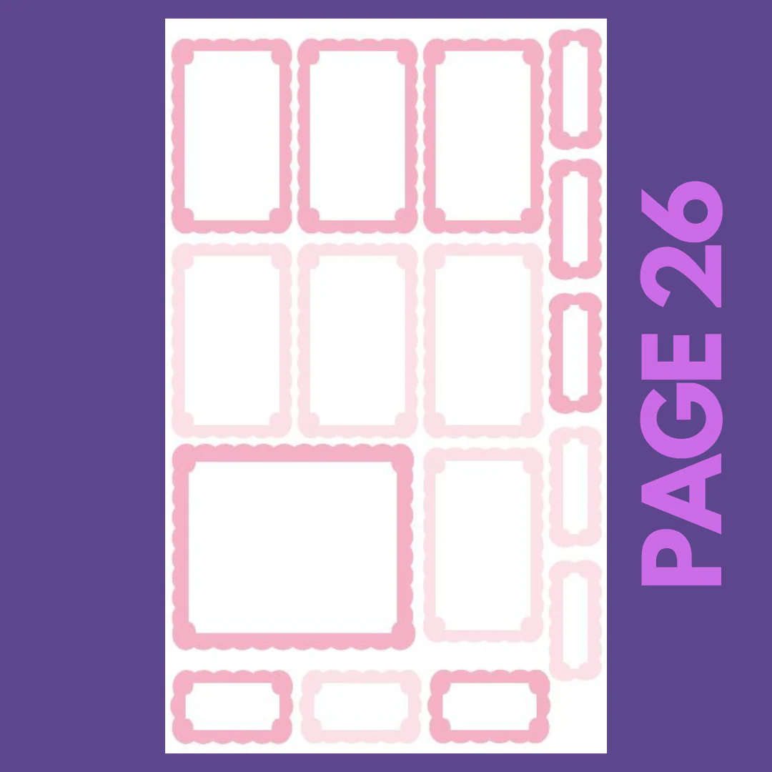 INDIVIDUAL SHEETS Pastel Scalloped Boxes - Image 27