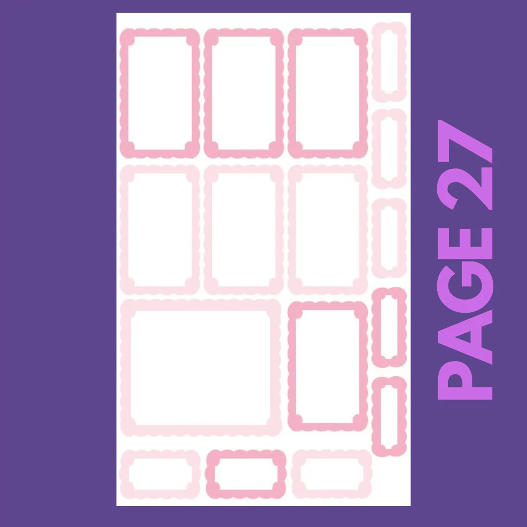 INDIVIDUAL SHEETS Pastel Scalloped Boxes - Image 28