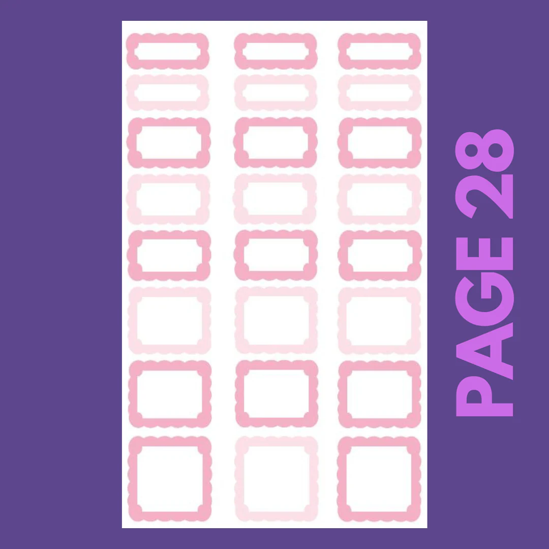 INDIVIDUAL SHEETS Pastel Scalloped Boxes - Image 29