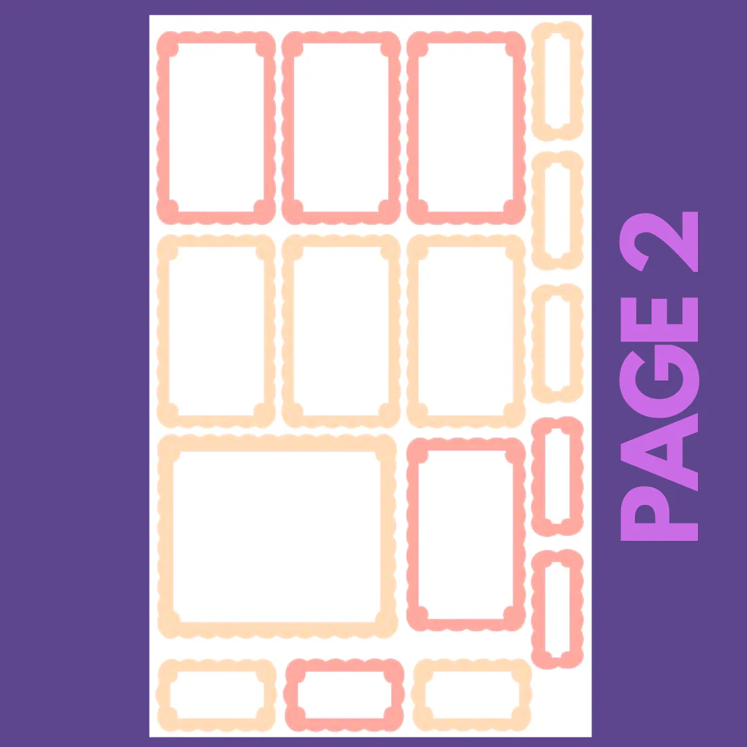 INDIVIDUAL SHEETS Pastel Scalloped Boxes - Image 3