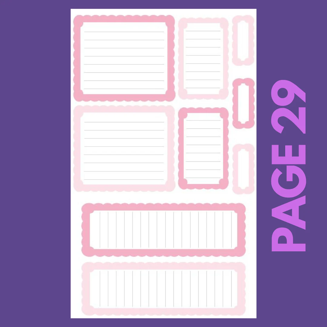 INDIVIDUAL SHEETS Pastel Scalloped Boxes - Image 30