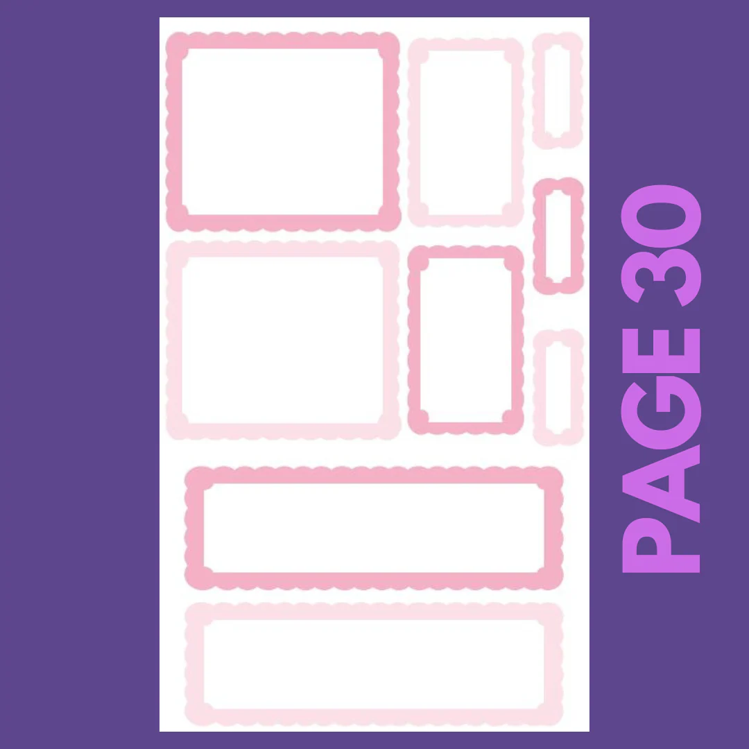 INDIVIDUAL SHEETS Pastel Scalloped Boxes - Image 31