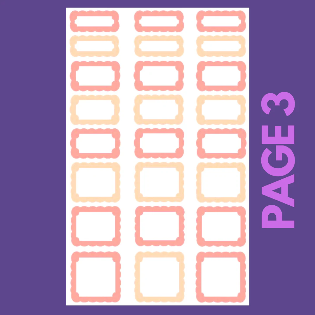 INDIVIDUAL SHEETS Pastel Scalloped Boxes - Image 4