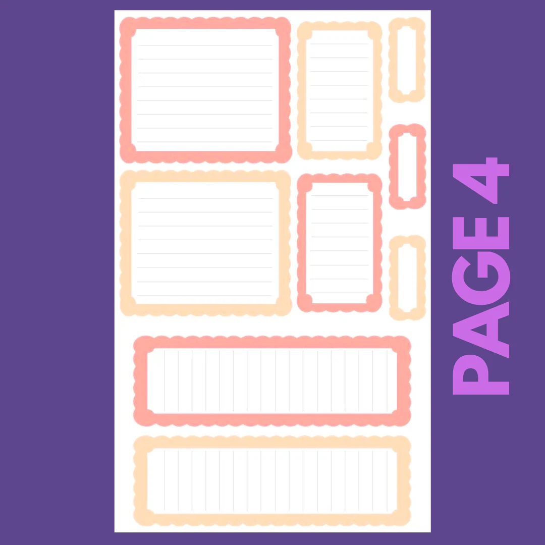 INDIVIDUAL SHEETS Pastel Scalloped Boxes - Image 5