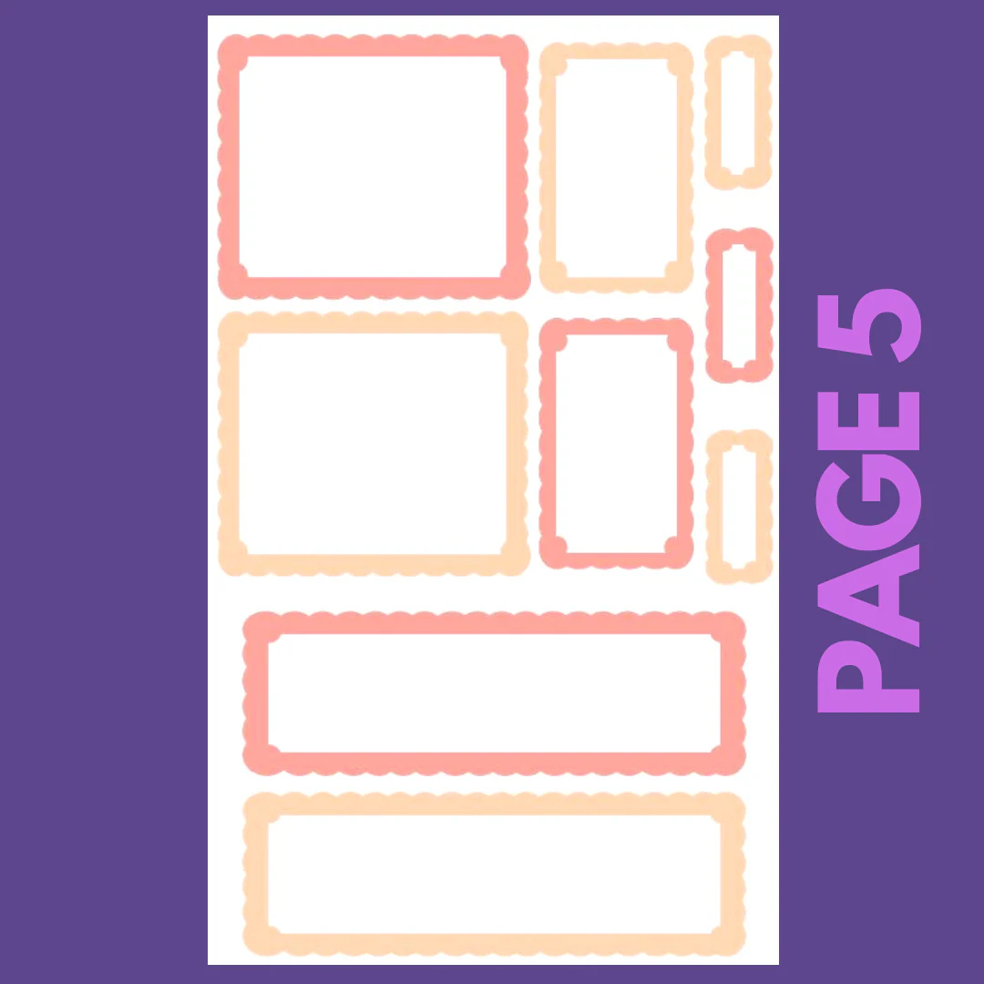 INDIVIDUAL SHEETS Pastel Scalloped Boxes - Image 6
