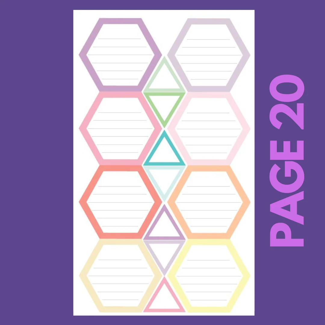 INDIVIDUAL SHEETS Pastel Shapes - Image 20
