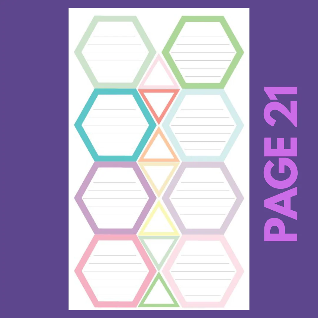 INDIVIDUAL SHEETS Pastel Shapes - Image 21