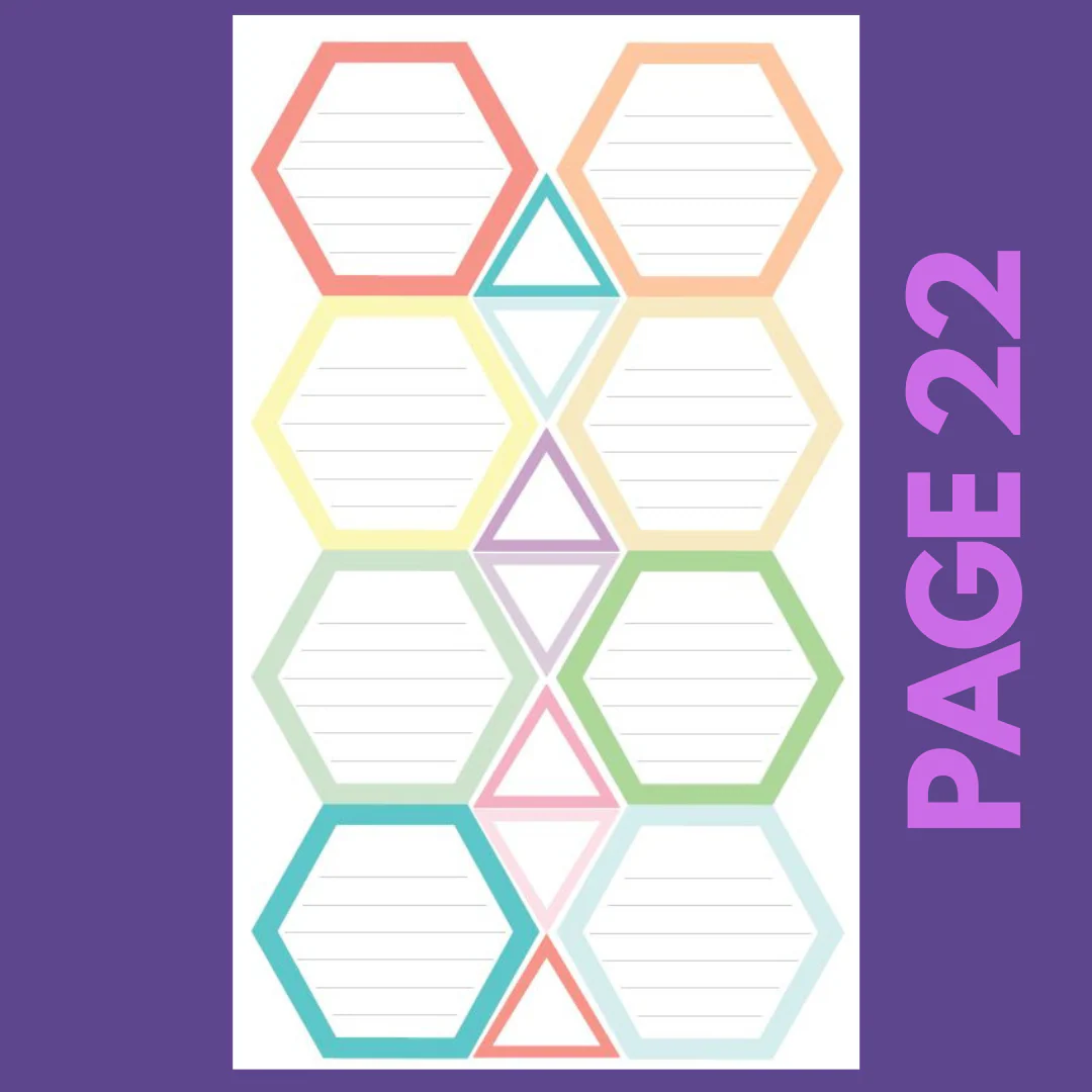 INDIVIDUAL SHEETS Pastel Shapes - Image 22