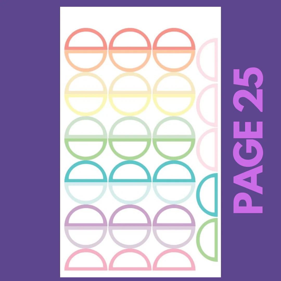 INDIVIDUAL SHEETS Pastel Shapes - Image 28
