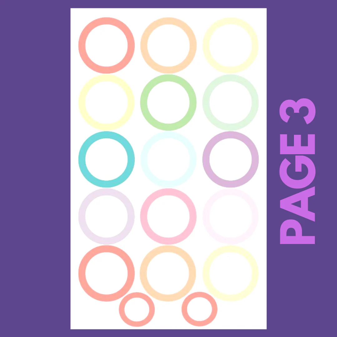 INDIVIDUAL SHEETS Pastel Shapes - Image 3