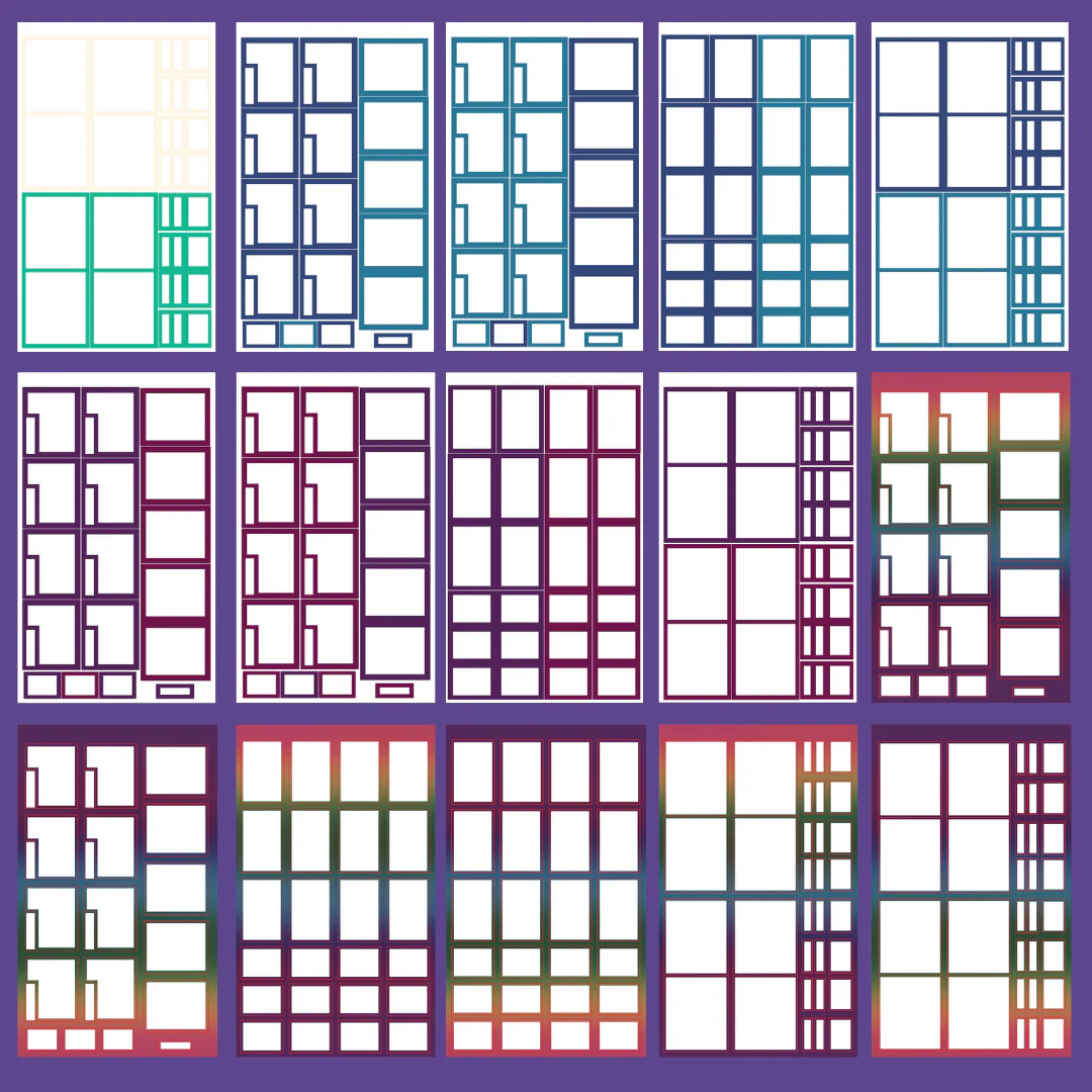 Mini Jewel Tone Dashboard Boxes Sticker Book - Image 3