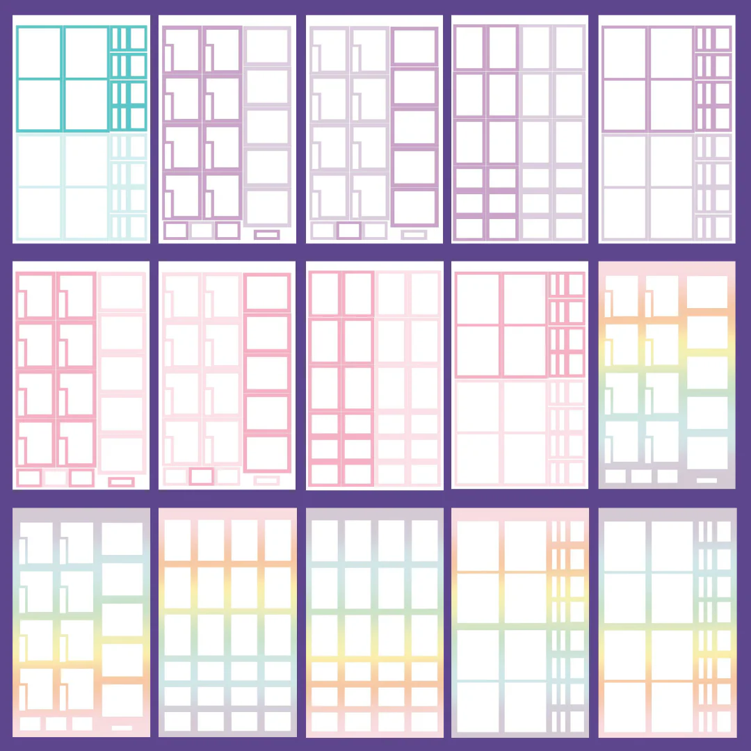 Mini Pastel Dashboard Boxes Sticker Book - Image 3