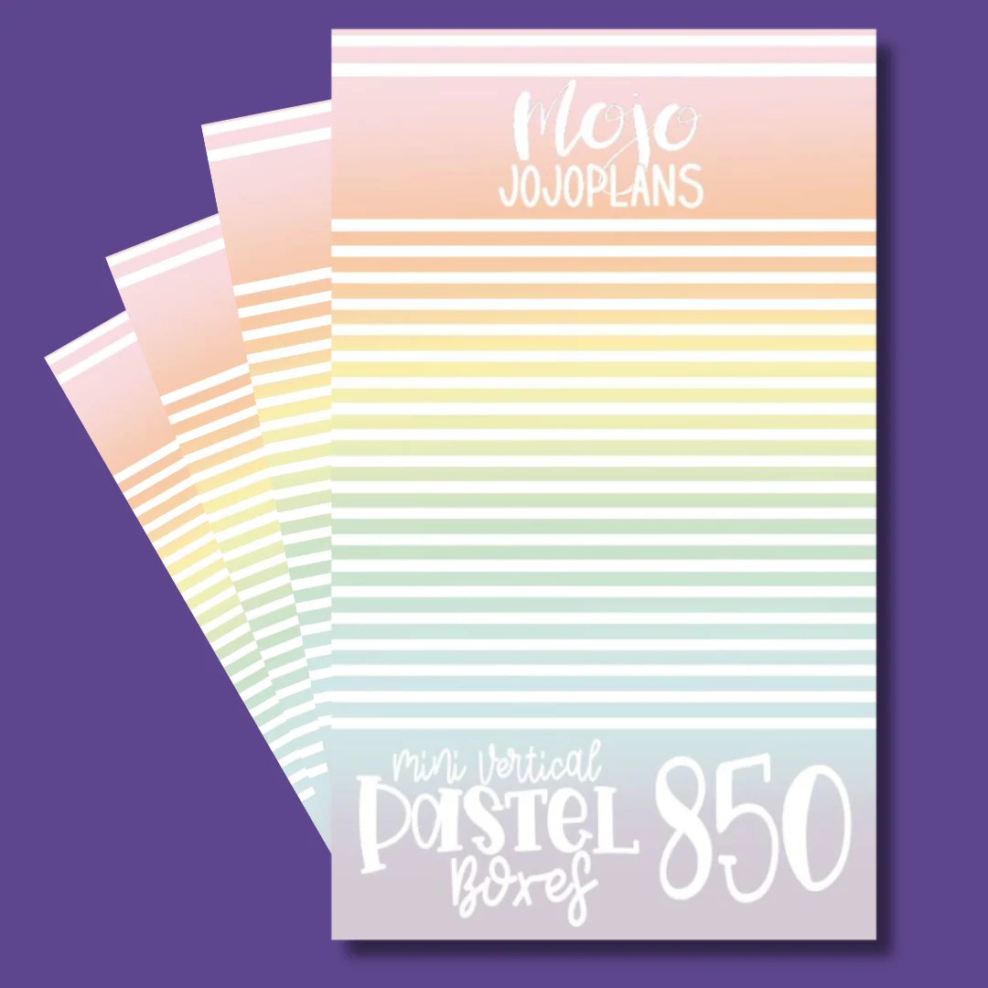 Mini Pastel Vertical Boxes Sticker Book