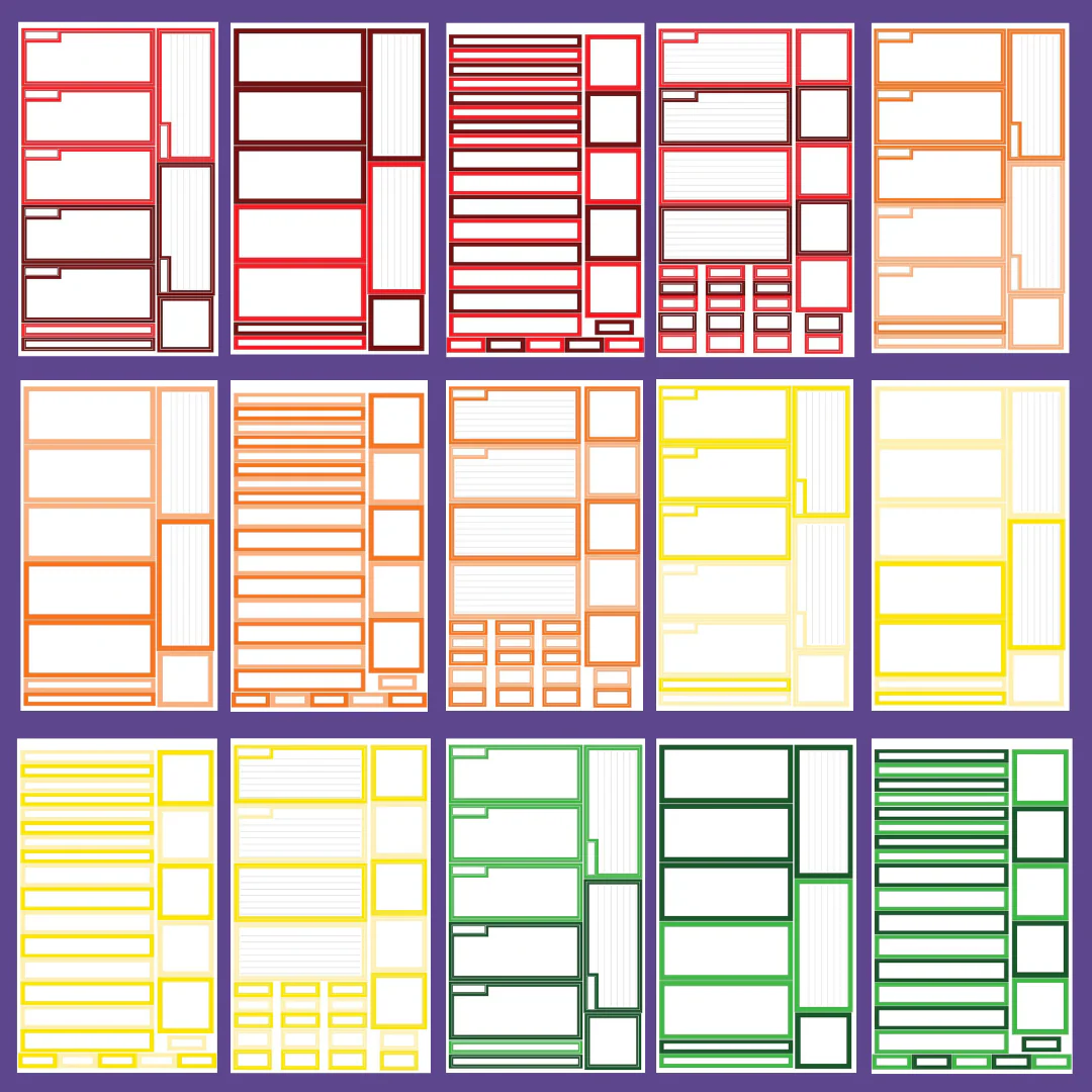 Mini Rainbow Horizontal Boxes Sticker Book - Image 2