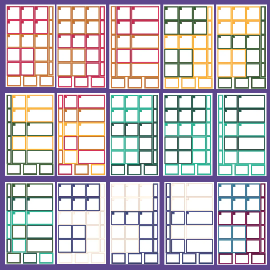 Monthly Jewel Tone Boxes Sticker Book - Image 2