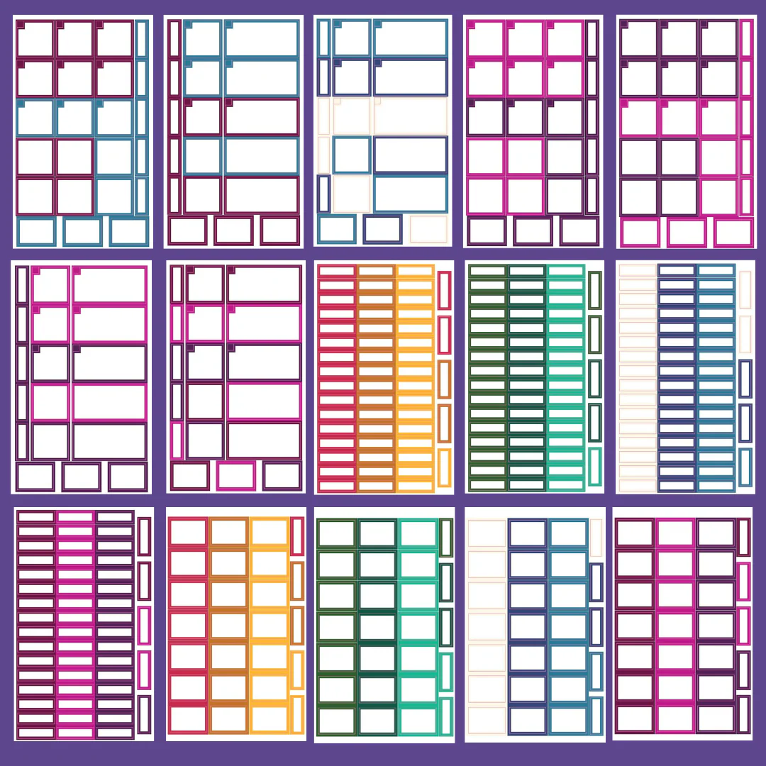 Monthly Jewel Tone Boxes Sticker Book - Image 3