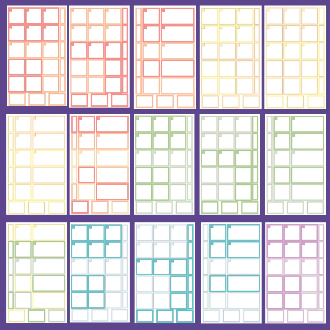 Monthly Pastel Boxes Sticker Book - Image 2