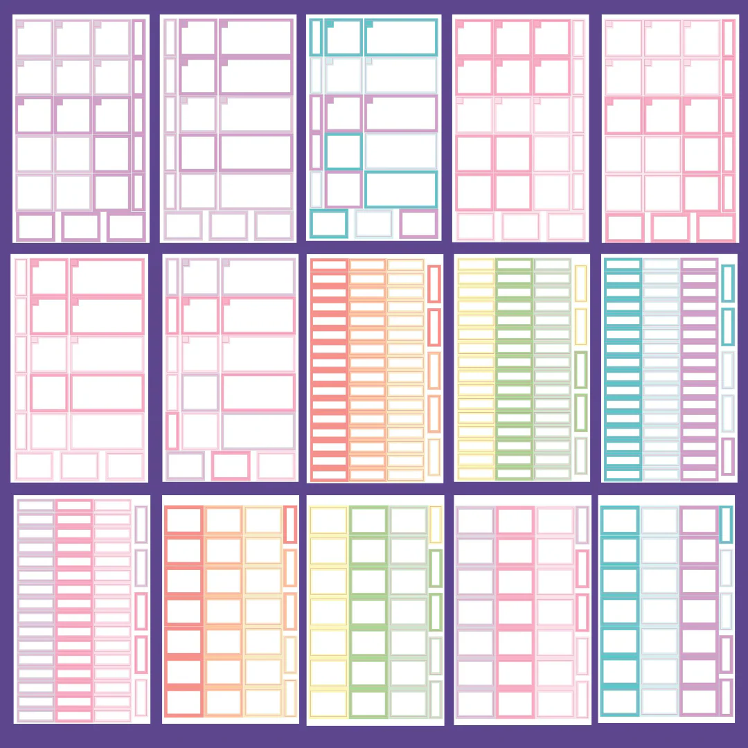 Monthly Pastel Boxes Sticker Book - Image 3