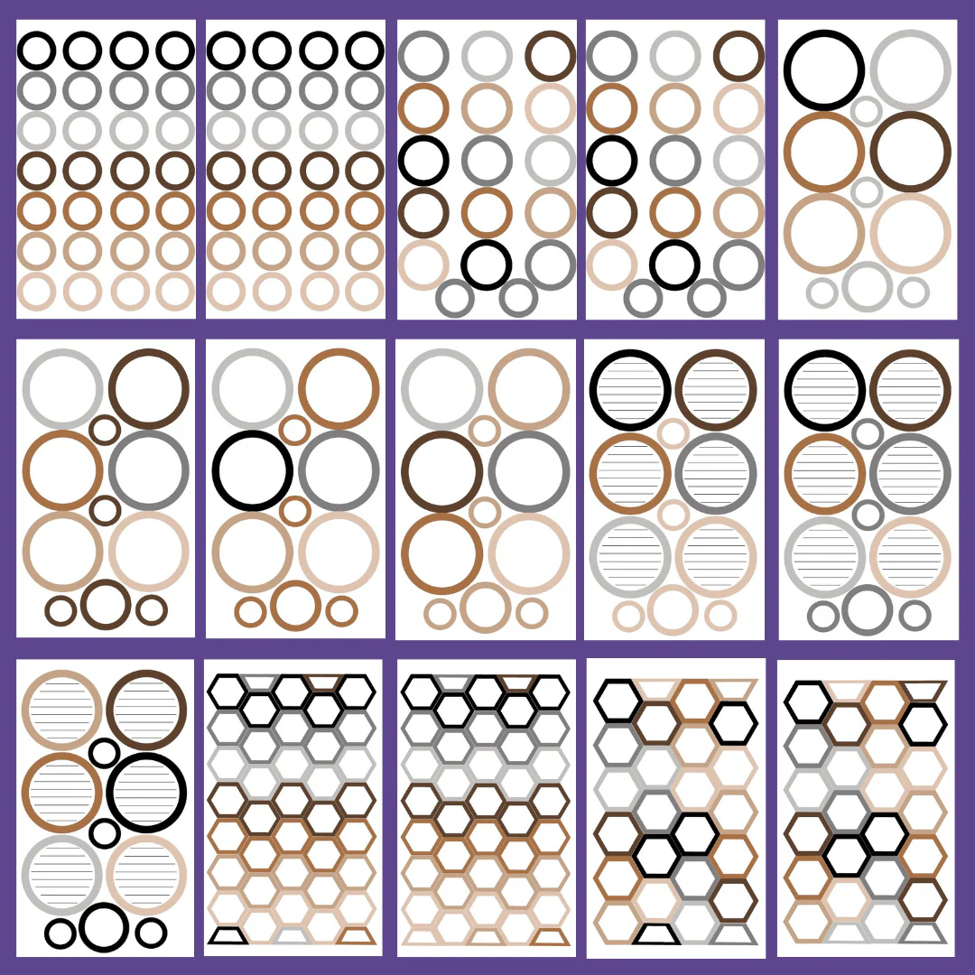 Neutral Shapes Sticker Book - Image 2