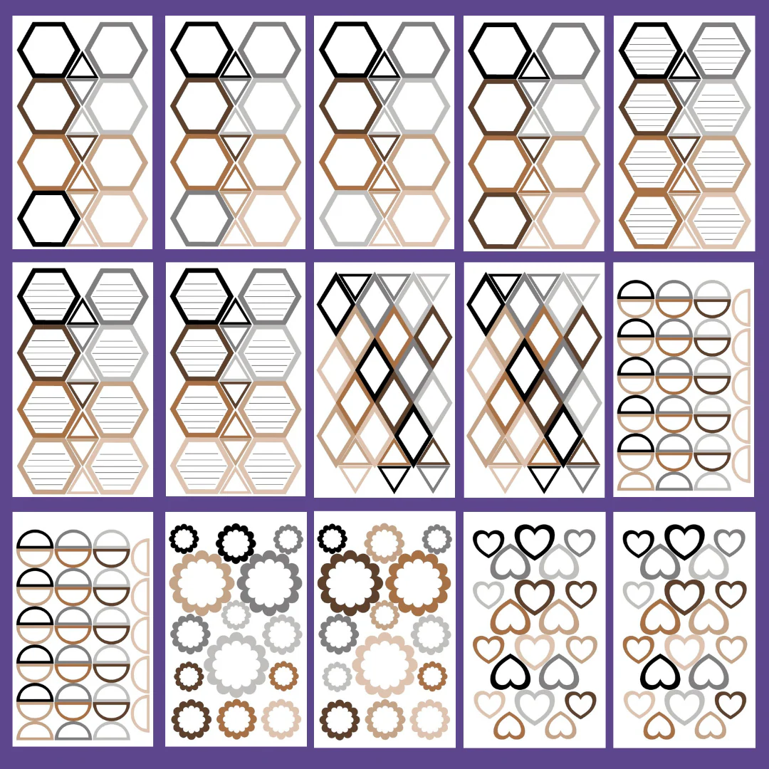 Neutral Shapes Sticker Book - Image 3