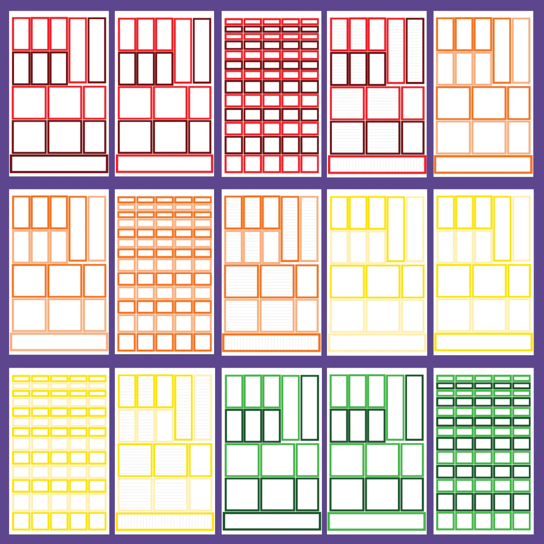 NEW Mini Rainbow Vertical Boxes Sticker Book - Image 2